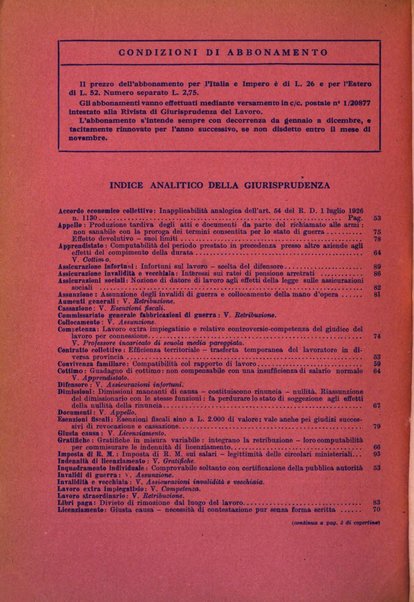 Rivista del lavoro