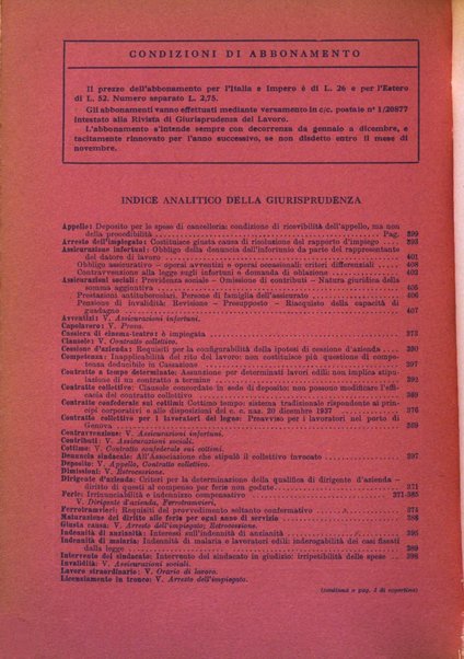 Rivista del lavoro