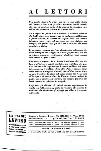 Rivista del lavoro