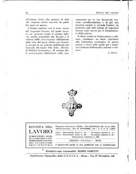 Rivista del lavoro