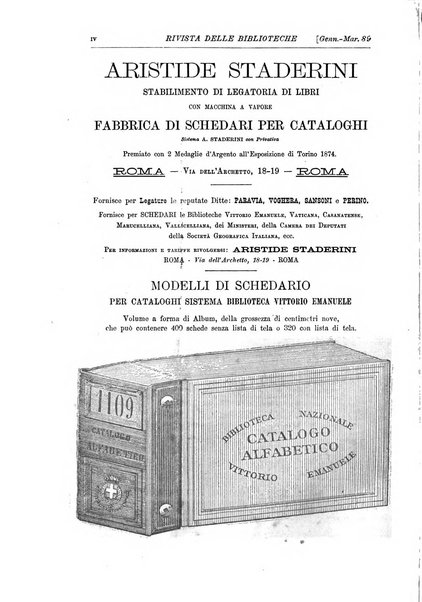 Rivista delle biblioteche periodico di biblioteconomia e di bibliografia