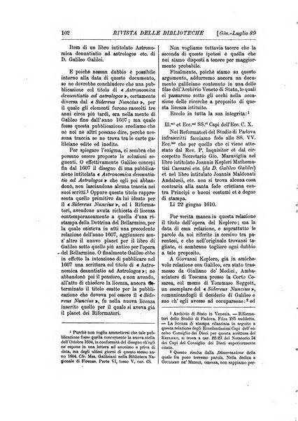 Rivista delle biblioteche periodico di biblioteconomia e di bibliografia