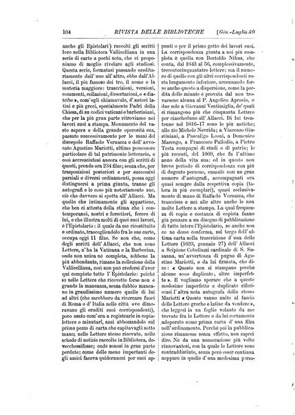 Rivista delle biblioteche periodico di biblioteconomia e di bibliografia