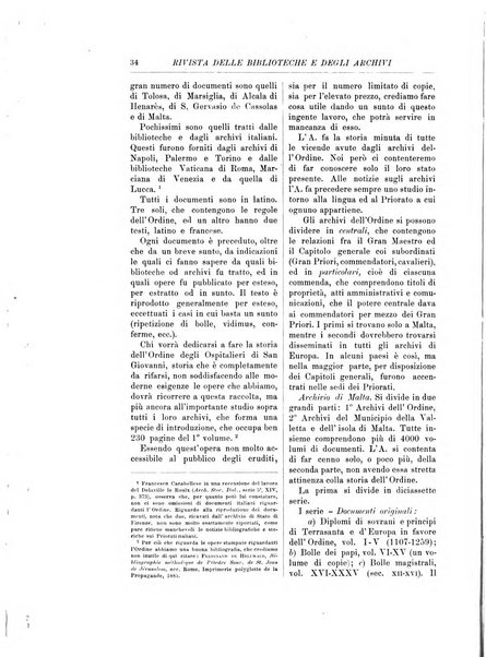 Rivista delle biblioteche e degli archivi periodico di biblioteconomia e di bibliografia di paleografia e di archivistica