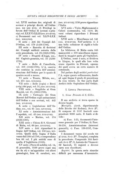 Rivista delle biblioteche e degli archivi periodico di biblioteconomia e di bibliografia di paleografia e di archivistica