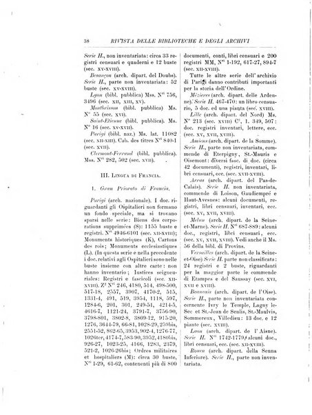 Rivista delle biblioteche e degli archivi periodico di biblioteconomia e di bibliografia di paleografia e di archivistica