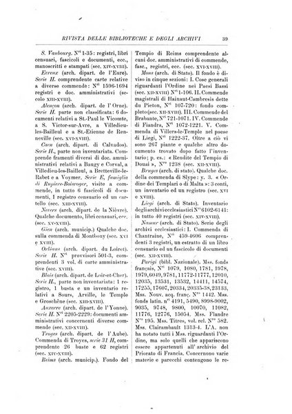 Rivista delle biblioteche e degli archivi periodico di biblioteconomia e di bibliografia di paleografia e di archivistica