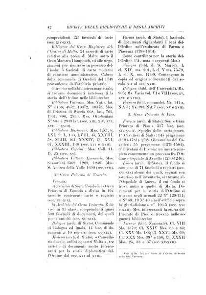 Rivista delle biblioteche e degli archivi periodico di biblioteconomia e di bibliografia di paleografia e di archivistica