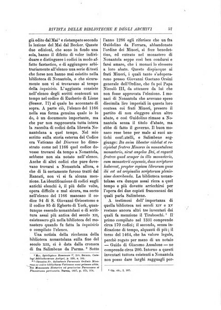 Rivista delle biblioteche e degli archivi periodico di biblioteconomia e di bibliografia di paleografia e di archivistica