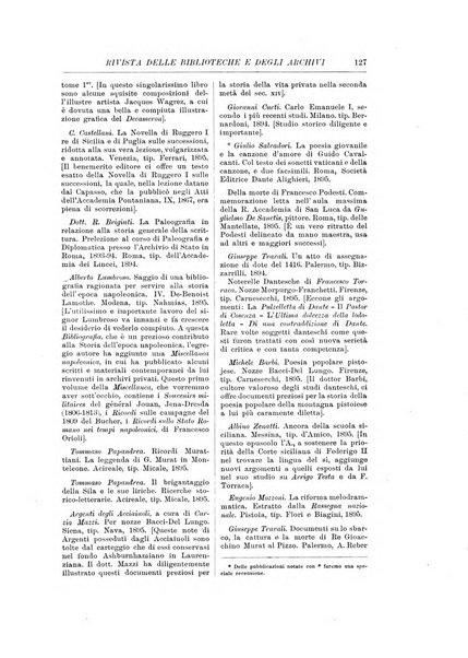 Rivista delle biblioteche e degli archivi periodico di biblioteconomia e di bibliografia di paleografia e di archivistica