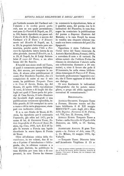 Rivista delle biblioteche e degli archivi periodico di biblioteconomia e di bibliografia di paleografia e di archivistica