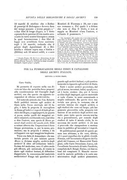 Rivista delle biblioteche e degli archivi periodico di biblioteconomia e di bibliografia di paleografia e di archivistica