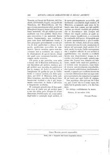 Rivista delle biblioteche e degli archivi periodico di biblioteconomia e di bibliografia di paleografia e di archivistica