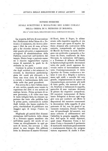 Rivista delle biblioteche e degli archivi periodico di biblioteconomia e di bibliografia di paleografia e di archivistica