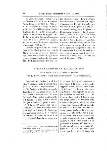 Rivista delle biblioteche e degli archivi periodico di biblioteconomia e di bibliografia di paleografia e di archivistica