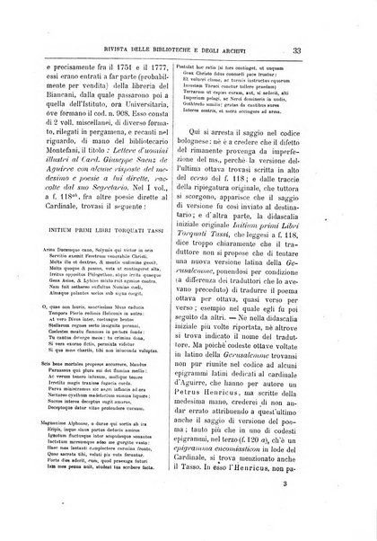 Rivista delle biblioteche e degli archivi periodico di biblioteconomia e di bibliografia di paleografia e di archivistica