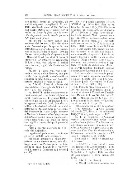 Rivista delle biblioteche e degli archivi periodico di biblioteconomia e di bibliografia di paleografia e di archivistica