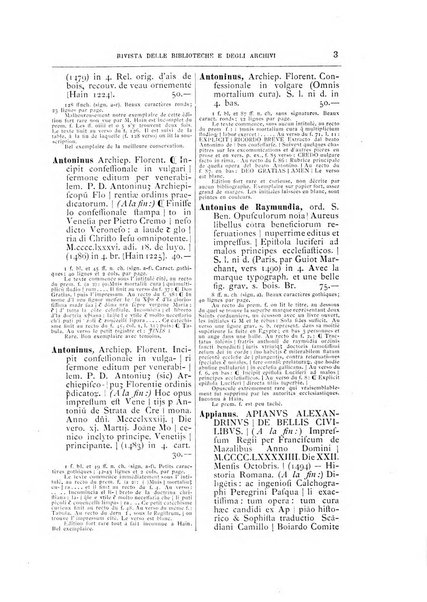 Rivista delle biblioteche e degli archivi periodico di biblioteconomia e di bibliografia di paleografia e di archivistica