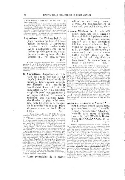 Rivista delle biblioteche e degli archivi periodico di biblioteconomia e di bibliografia di paleografia e di archivistica