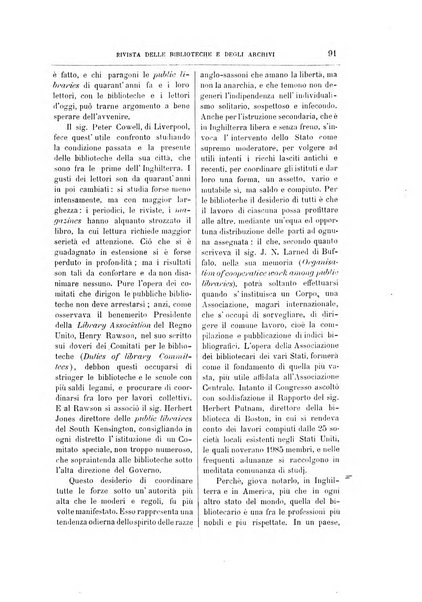 Rivista delle biblioteche e degli archivi periodico di biblioteconomia e di bibliografia di paleografia e di archivistica