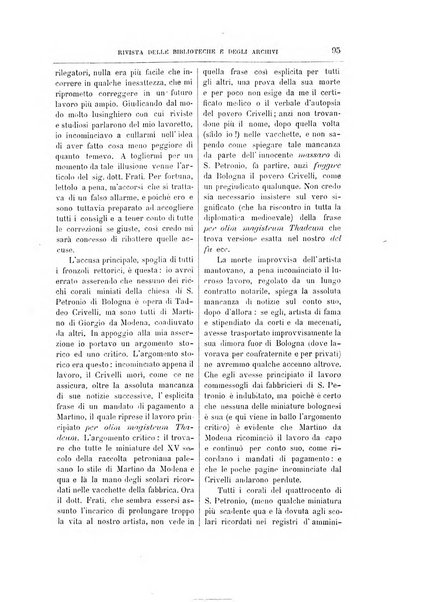 Rivista delle biblioteche e degli archivi periodico di biblioteconomia e di bibliografia di paleografia e di archivistica