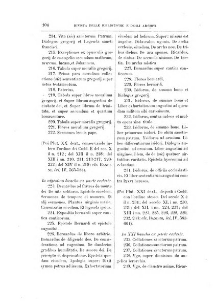 Rivista delle biblioteche e degli archivi periodico di biblioteconomia e di bibliografia di paleografia e di archivistica