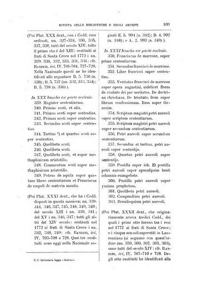 Rivista delle biblioteche e degli archivi periodico di biblioteconomia e di bibliografia di paleografia e di archivistica