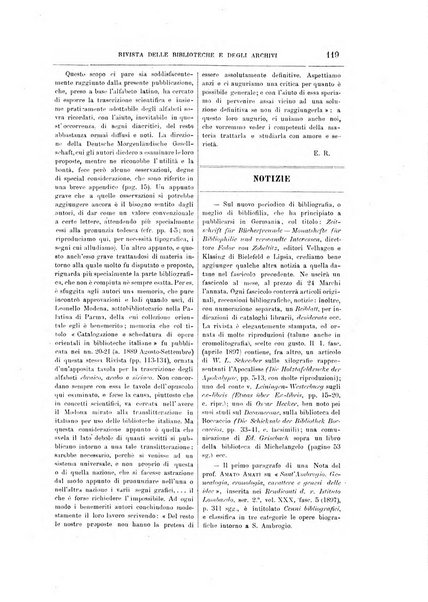 Rivista delle biblioteche e degli archivi periodico di biblioteconomia e di bibliografia di paleografia e di archivistica