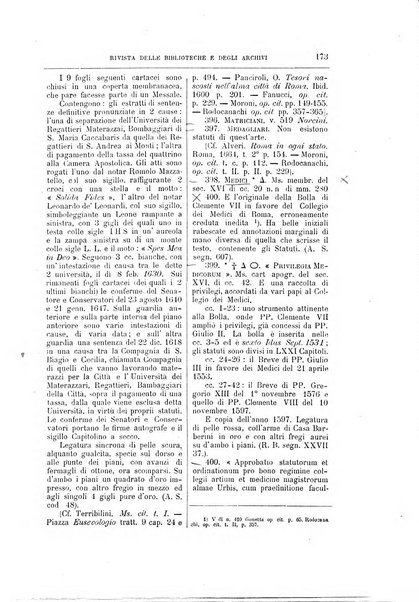 Rivista delle biblioteche e degli archivi periodico di biblioteconomia e di bibliografia di paleografia e di archivistica