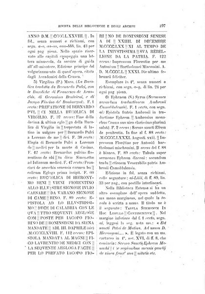 Rivista delle biblioteche e degli archivi periodico di biblioteconomia e di bibliografia di paleografia e di archivistica