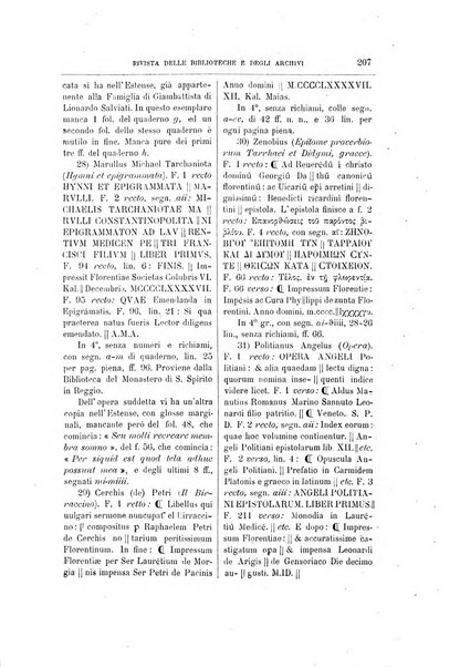 Rivista delle biblioteche e degli archivi periodico di biblioteconomia e di bibliografia di paleografia e di archivistica