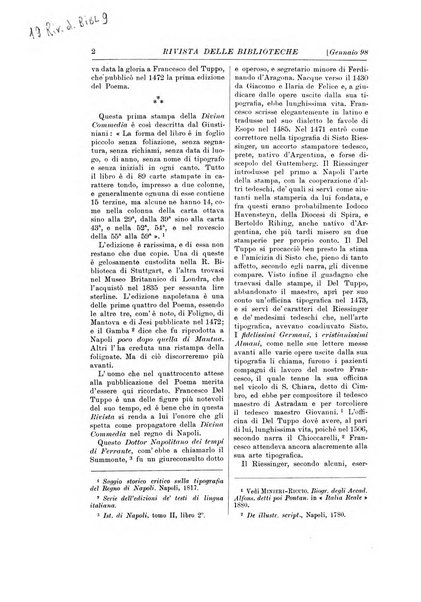 Rivista delle biblioteche e degli archivi periodico di biblioteconomia e di bibliografia di paleografia e di archivistica