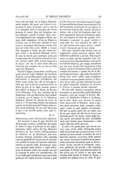 Rivista delle biblioteche e degli archivi periodico di biblioteconomia e di bibliografia di paleografia e di archivistica