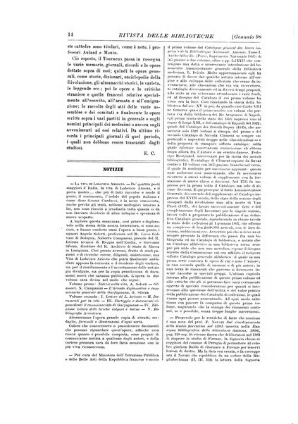 Rivista delle biblioteche e degli archivi periodico di biblioteconomia e di bibliografia di paleografia e di archivistica