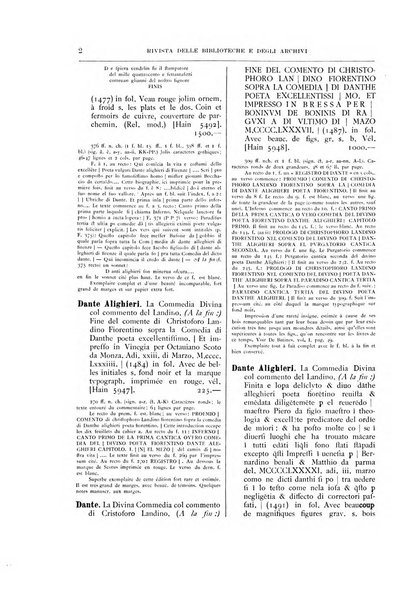 Rivista delle biblioteche e degli archivi periodico di biblioteconomia e di bibliografia di paleografia e di archivistica