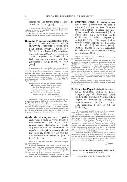 Rivista delle biblioteche e degli archivi periodico di biblioteconomia e di bibliografia di paleografia e di archivistica