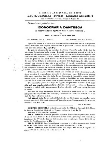 Rivista delle biblioteche e degli archivi periodico di biblioteconomia e di bibliografia di paleografia e di archivistica