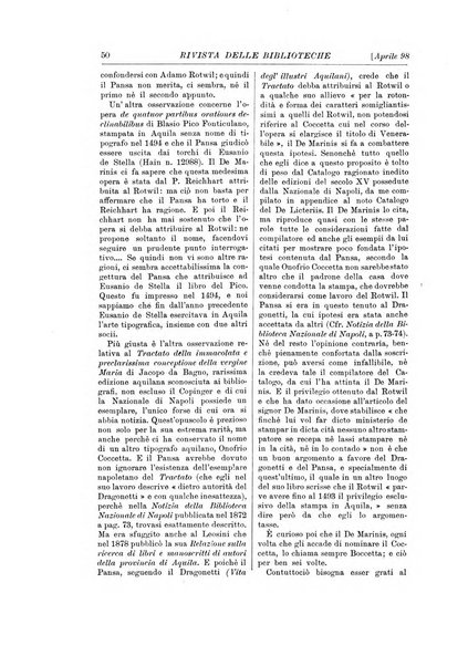 Rivista delle biblioteche e degli archivi periodico di biblioteconomia e di bibliografia di paleografia e di archivistica