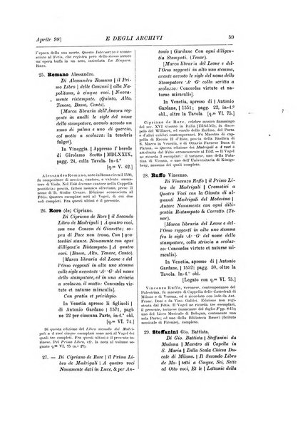 Rivista delle biblioteche e degli archivi periodico di biblioteconomia e di bibliografia di paleografia e di archivistica