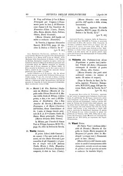 Rivista delle biblioteche e degli archivi periodico di biblioteconomia e di bibliografia di paleografia e di archivistica