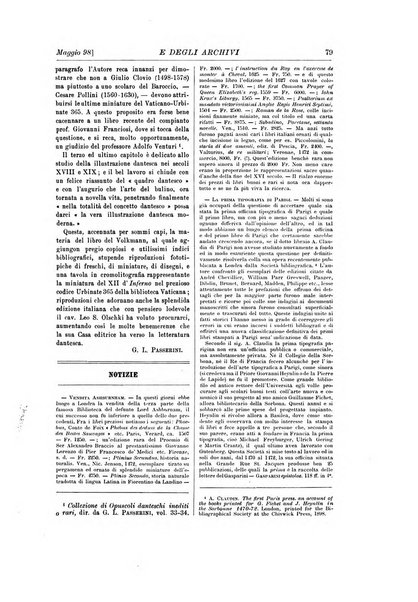 Rivista delle biblioteche e degli archivi periodico di biblioteconomia e di bibliografia di paleografia e di archivistica