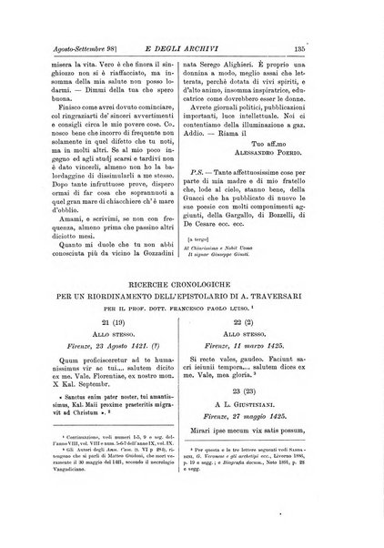 Rivista delle biblioteche e degli archivi periodico di biblioteconomia e di bibliografia di paleografia e di archivistica