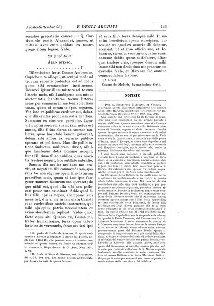 Rivista delle biblioteche e degli archivi periodico di biblioteconomia e di bibliografia di paleografia e di archivistica