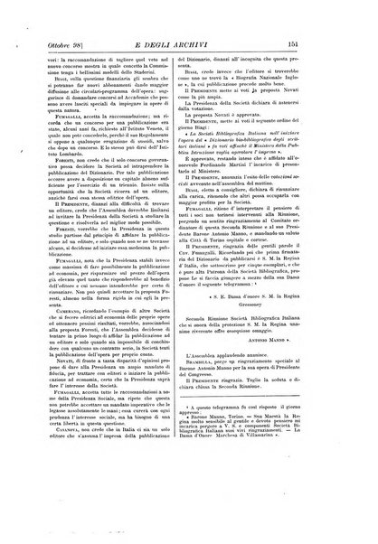 Rivista delle biblioteche e degli archivi periodico di biblioteconomia e di bibliografia di paleografia e di archivistica