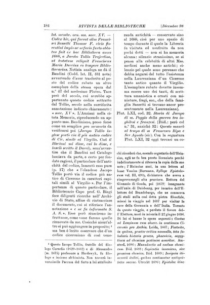 Rivista delle biblioteche e degli archivi periodico di biblioteconomia e di bibliografia di paleografia e di archivistica