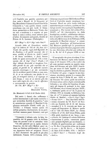 Rivista delle biblioteche e degli archivi periodico di biblioteconomia e di bibliografia di paleografia e di archivistica