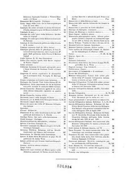 Rivista delle biblioteche e degli archivi periodico di biblioteconomia e di bibliografia di paleografia e di archivistica