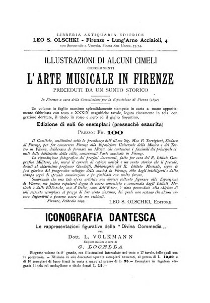 Rivista delle biblioteche e degli archivi periodico di biblioteconomia e di bibliografia di paleografia e di archivistica