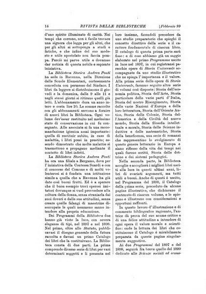 Rivista delle biblioteche e degli archivi periodico di biblioteconomia e di bibliografia di paleografia e di archivistica