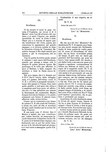 Rivista delle biblioteche e degli archivi periodico di biblioteconomia e di bibliografia di paleografia e di archivistica